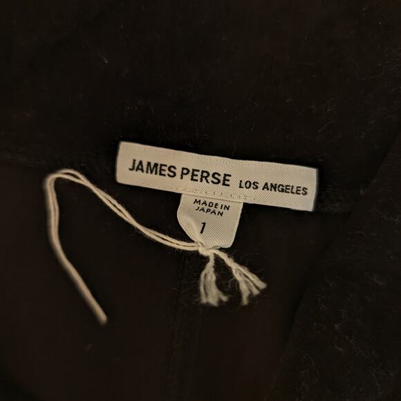 NWOT James Perse Black Crushed Velvet A-line Midi Skirt, size 1/ US 4 - Picture 4 of 10